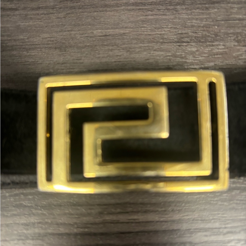 Versace Black Leather Belt